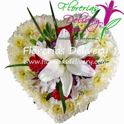 condolencias funerales sepelios corazoncitos florales florerias delivery lima peru